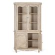 Adley Beige Mango Wood 4 Door Display Cabinet