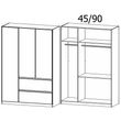 Rauch Joel 136cm 3 Door Wardrobe - Alpine White