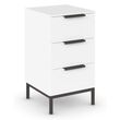 Rauch Flipp 3 Drawer Bedside Cabinet with Metal Base - Alpine White