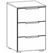Rauch Flipp 3 Drawer Bedside Cabinet with Metal Base - Graphite