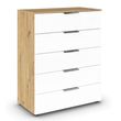 Rauch Flipp 5 Drawer Chest with Adjustable Height - Artisan Oak and Alpine White