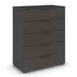 Rauch Flipp 5 Drawer Chest with Adjustable Height - Graphite