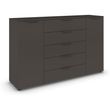 Rauch Flipp 2 Door Sideboard with Adjustable Height - 180cm - Graphite