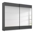 Rauch Malibu 226cm 2 Door Sliding Wardrobe - Metallic Dark Grey