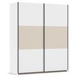 Rauch Neo 175cm 2 Door Sliding Wardrobe - Alpine White and Champagne