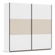 Rauch Neo 218cm 2 Door Sliding Wardrobe - Alpine White and Champagne