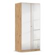 Rauch Reflect 91cm 2 Door Mirrored Wardrobe - Artisan Oak