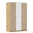 Rauch Genua 136cm 3 Door Wardrobe Type A - Artisan Oak and Alpine White