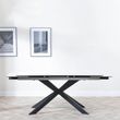 Sutton 6-10 Seater White Ceramic Extending Dining Table with Black Star Base