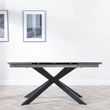 Sutton 6-10 Seater White Ceramic Extending Dining Table with Black Star Base