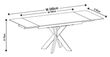 Sutton 6-10 Seater White Ceramic Extending Dining Table with Black Star Base