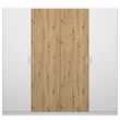 Rauch Miro 226cm 4 Door Wardrobe - Alpine White and Artisan Oak