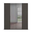 Rauch Paola 201cm 4 Door Wardrobe - Graphite and Grey Glass