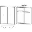 Rauch Wingview Lite 181cm 4 Door Wardrobe - Silk Grey