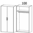 Rauch Evelyn 101cm 2 Door Wardrobe - H 223cm - Wild Oak