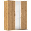 Rauch Evelyn 151cm 3 Door Wardrobe with Mirror - H 197cm - Wild Oak