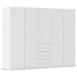 Rauch Evelyn 251cm 5 Door Wardrobe with Drawer - H 197cm - Alpine White