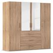 Rauch Evelyn 201cm 4 Door Combi Wardrobe - H 197cm - Sonoma Oak