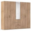 Rauch Evelyn 251cm 5 Door Combi Wardrobe - H 223cm - Sonoma Oak