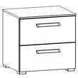 Rauch Evelyn 2 Drawer Bedside Cabinet - Alpine White
