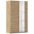 Rauch Kronach 131cm 2 Door Sliding Wardrobe with Mirror - Artisan Oak