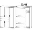 Rauch Maika 136cm 5 Door Wardrobe - H 197cm - Alpine White