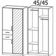 Rauch Maika 91cm 3 Door Combi Wardrobe - H 197cm - Alpine White