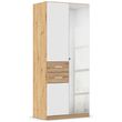 Rauch Maika 91cm 3 Door Combi Wardrobe - H 210cm - Artisan Oak and Alpine White