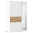 Rauch Maika 136cm 5 Door Combi Wardrobe - H 210cm - Alpine White and Artisan Oak