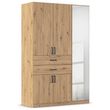 Rauch Maika 136cm 5 Door Combi Wardrobe - H 210cm - Artisan Oak