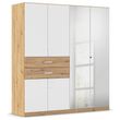Rauch Maika 181cm 6 Door Combi Wardrobe - H 197cm - Artisan Oak and Alpine White