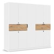 Rauch Ticao 226cm 9 Door Wardrobe - Alpine White and Artisan Oak