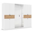 Rauch Ticao 271cm 10 Door Combi Wardrobe - Alpine White and Artisan Oak