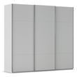 Rauch Contido 242cm 3 Door Sliding Wardrobe with Extras - Silk Grey
