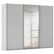 Rauch Contido 271cm 3 Door Sliding Mirror Wardrobe with Extras - Silk Grey