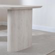 Bern Fluted 6 Seater White Washed Oak Effect Pedestal Dining Table - 160cm