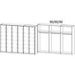Rauch Monostar 271cm 6 Door Wardrobe - Alpine White with White Glass