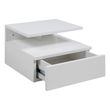 Ashlan White Painted 1 Drawer Wall Mounted Floating Bedside Table