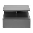 Ashlan Grey Painted 1 Drawer Wall Mounted Floating Bedside Table