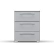 Rauch Skat Pure 3 Drawer Bedside Cabinet - Silk Grey