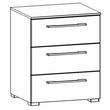 Rauch Skat Pure 3 Drawer Bedside Cabinet - Silk Grey