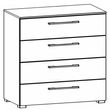 Rauch Skat Shine 4 Drawer Chest - Graphite