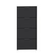 Rauch Skat Meridian 4 Drawer Narrow Chest - Graphite and Basalt Glass