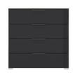 Rauch Skat Meridian 4 Drawer Chest - Graphite and Basalt Glass