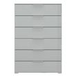 Rauch Skat Meridian 6 Drawer Chest - Silk Grey and Silk Grey Glass