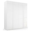 Rauch Skat Meridian 201cm 4 Door Wardrobe - Alpine White and Crystal White Glass