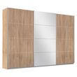 Rauch Belluno 271cm 3 Door Sliding Wardrobe with Mirror - Sonoma Oak