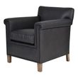Libra Lytham Black Leather Armchair
