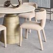 2 x Libra Milo Beige Fabric Dining Chair