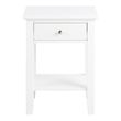 Linnea White 1 Drawer Bedside Table